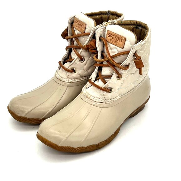 Sperry Top Sider Womens Quilted Duck Boots Zipper & Lace-Up Rubber Sole Size 6 - Picture 9 of 16